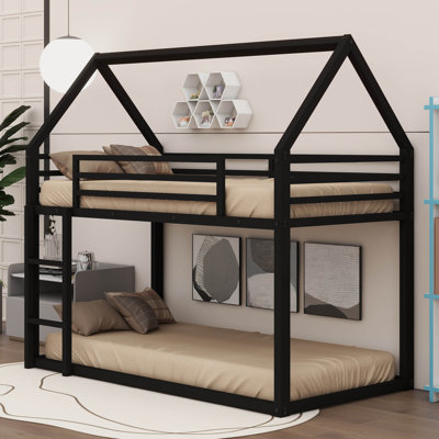 Acord Twin over Twin House Bunk Bed with Built-in Ladder -  Harper Orchard, 8D95DBC369984CDABBE1B6E7C3DF6B15