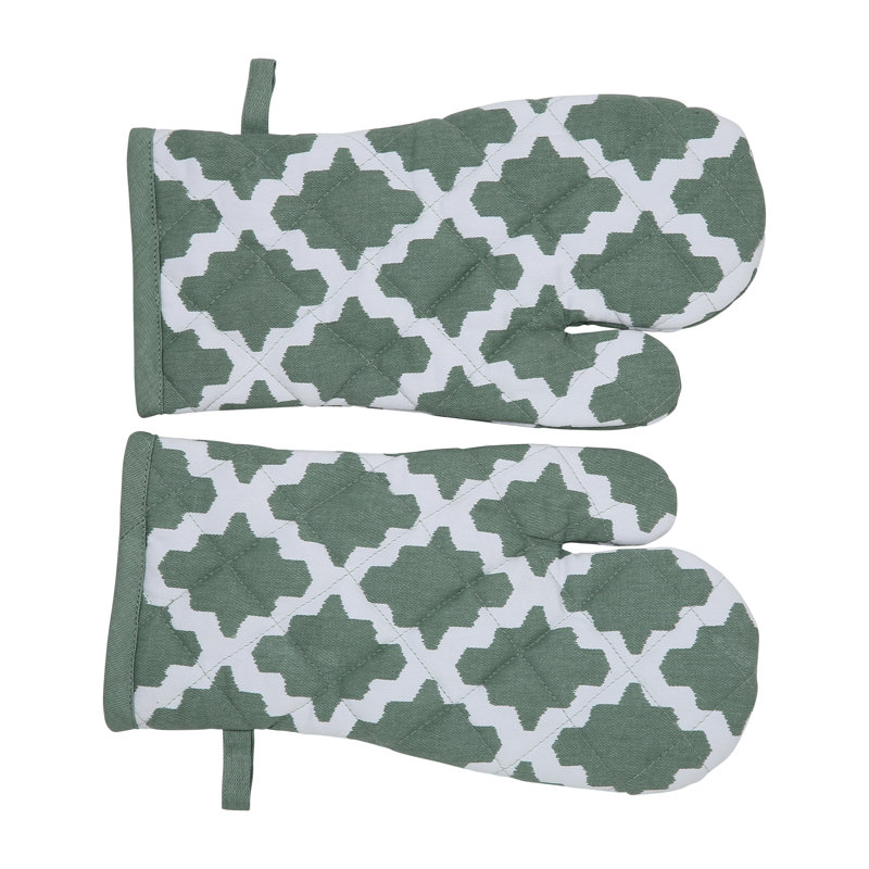 Brambly Cottage Pattern Oven Mitt(s) Only Set, Patterned Sage
