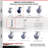 4 Piece Solid Polyurethane Caster Set