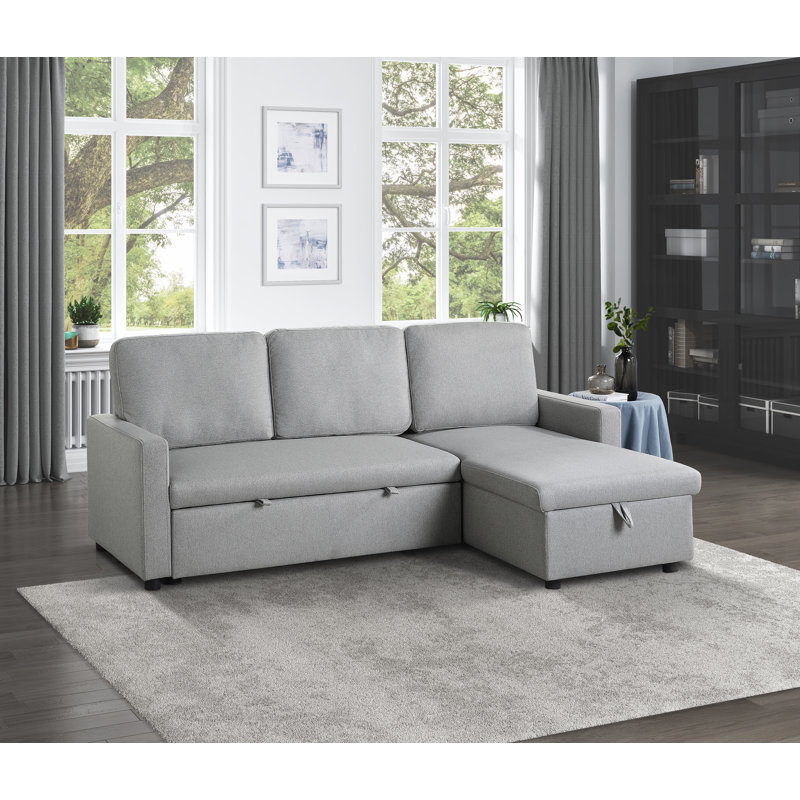 Upholstered L-Shaped Sectional Reversible