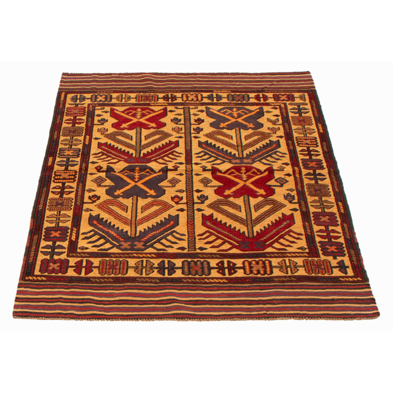 Tapis tadjik brun clair 4 pi 1 po x 6 pi 0 po