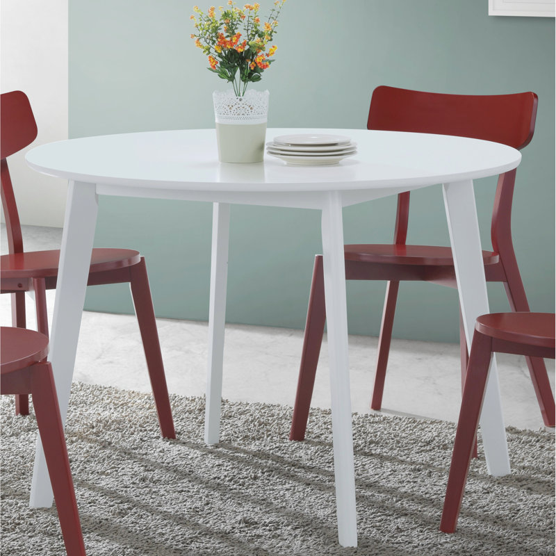 Roma Contemporary White Round Dining Table