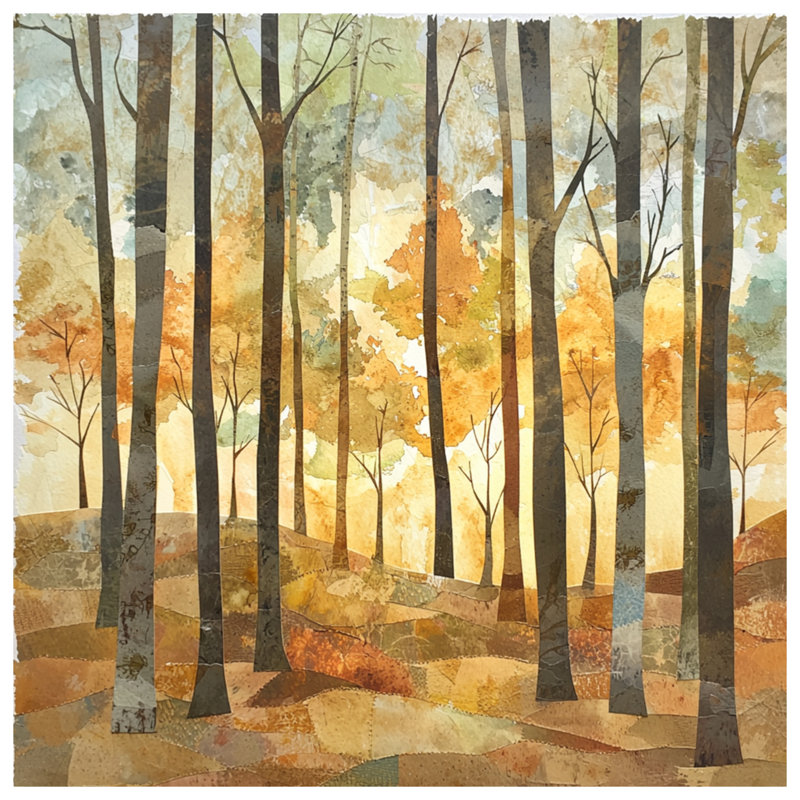 Autumn Forest Landscape Bath Mat, 24in W x 17in L