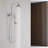 Wall Mounted Rain Shower Head Set With 16'' Extension Arm And Hand Shower