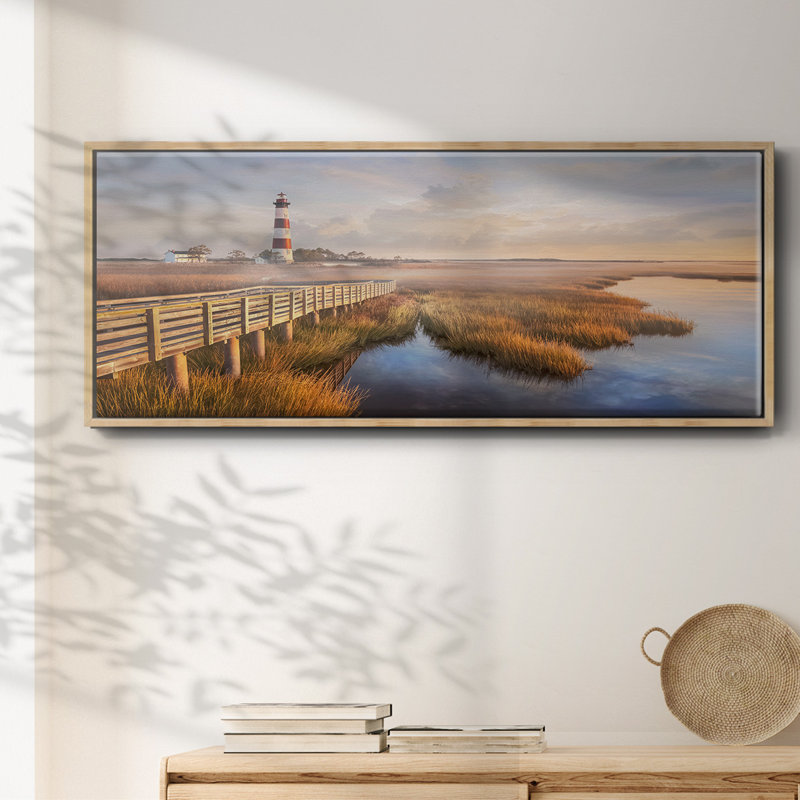 Private Path II- Framed Canvas, 24" H x 60" W