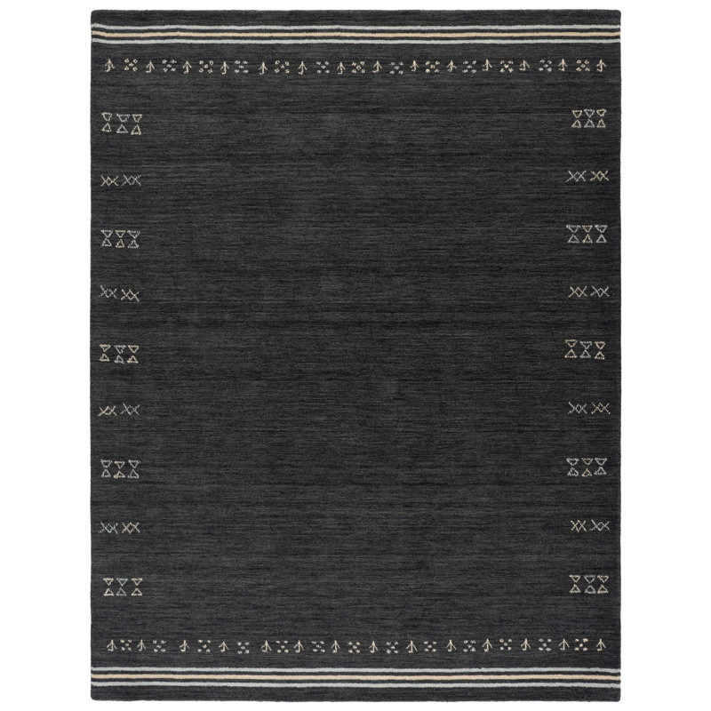 Tapis d'intérieur en laine tissé à la main Himalaya, Rectangle 8 pi 0 po x 10 pi 0 po