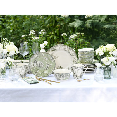 Adelaide Piece Porcelain China Dinnerware Set - Service for 4