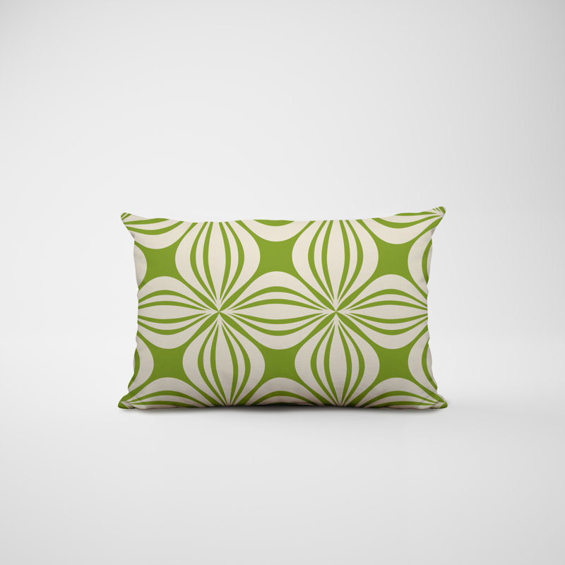 Housse et insert de coussin rectangulaire en polyester pour l'intérieur et l'extérieur, Vert