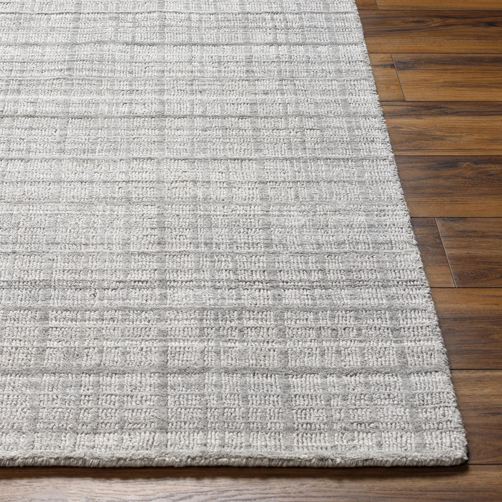 Gerrie Handmade Recycled P.E.T Gray Indoor/Outdoor Rug, Runner 2'6" x 8'