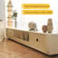 Meuble télé en bois massif blanc crème, panneaux multicouches laqués, 240 cm (94,49 po).