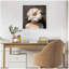 «White Flower Woman Portrait» par The Creative Bunch Studio, reproduction d'art sur toile encadrée