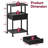 3 Tier Printer Stand with Storage Drawer Rolling Printer Table with Wheels Home Office,Black-2134846100