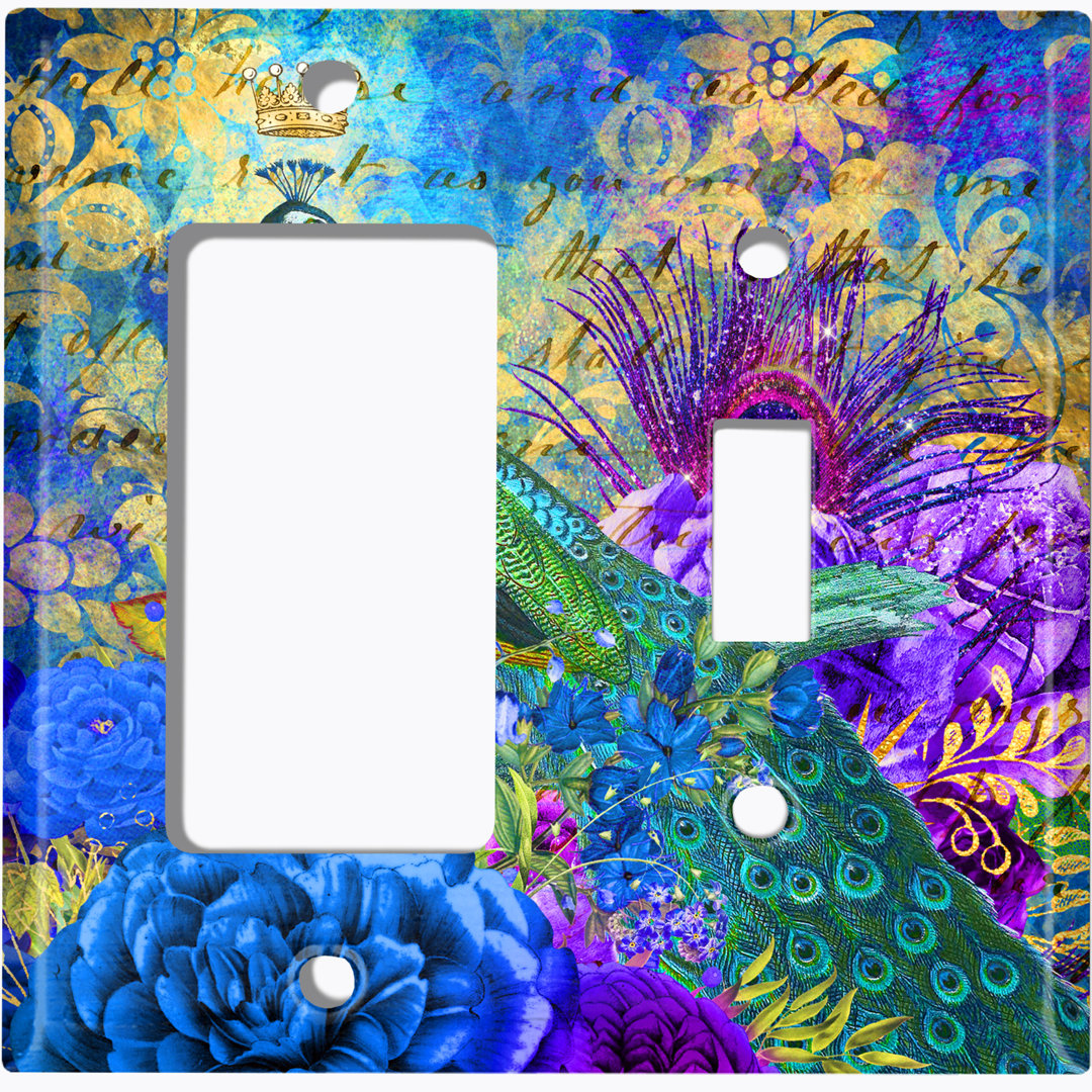 Patterned 2 - Gang Standard Combination Wall Plate WorldAcc