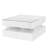 Lift-Top Coffee Table with 2 Drawers, Modern Square Design with Glass Top and High-Gloss Finish, Hidden Storage and LED Lights for Living Room-777997976