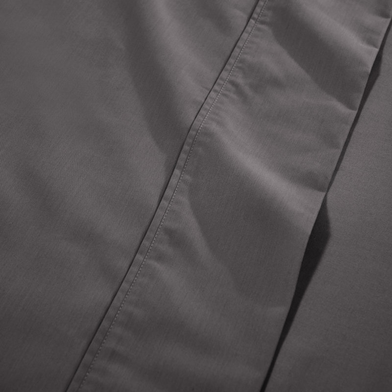 Ensemble de draps en mélange de coton à densité de tissage 1000 fils Superior, Ensemble de draps 4 pièces, Gris
