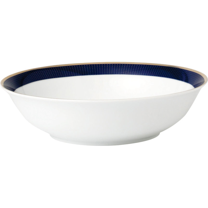 Elegant Blue and White Porcelain Dinnerware Set, Service for 8