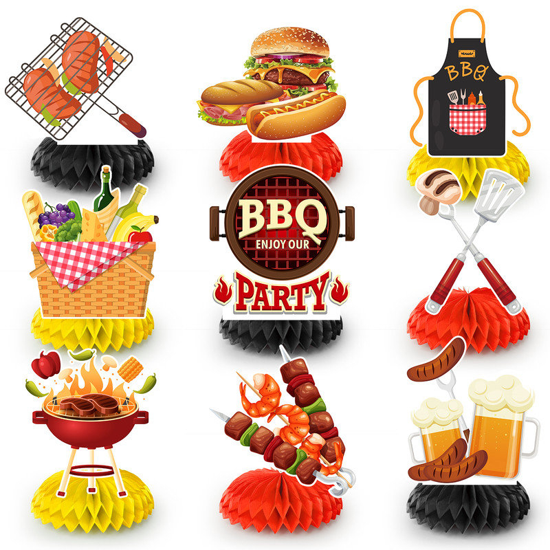 BBQ Party Supplies, Summer BBQ Centerpieces