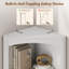 Grande armoire de coin cannelée Farmhouse avec tablettes ouvertes, l 15,75 po x H 68,9 po-1571591919