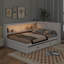 Full Size Wood Daybed With Shelves, USB, LED, And Trundle-1197226100
