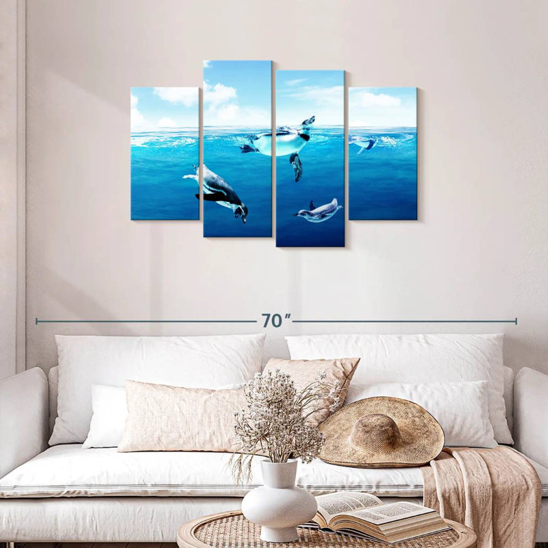 Brampt Penguins Underwater, 27"H x 43"W