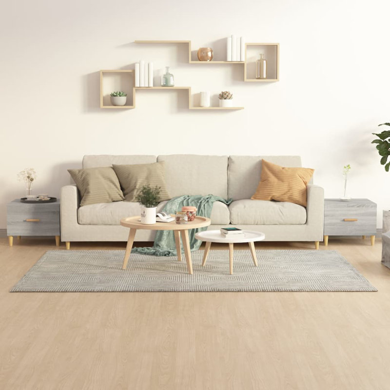 Liverpool Four Leg Coffee Table with Storage, Grey
