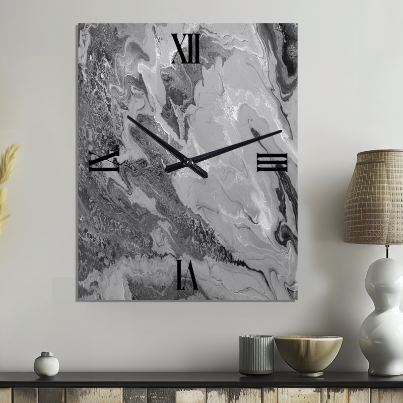 Horloge murale abstraite gris, Petit