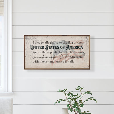Distressed Pledge Allegiance Flag
