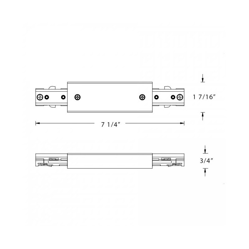 Connecteur d’alimentation droit line i Lightolier Series, Blanc