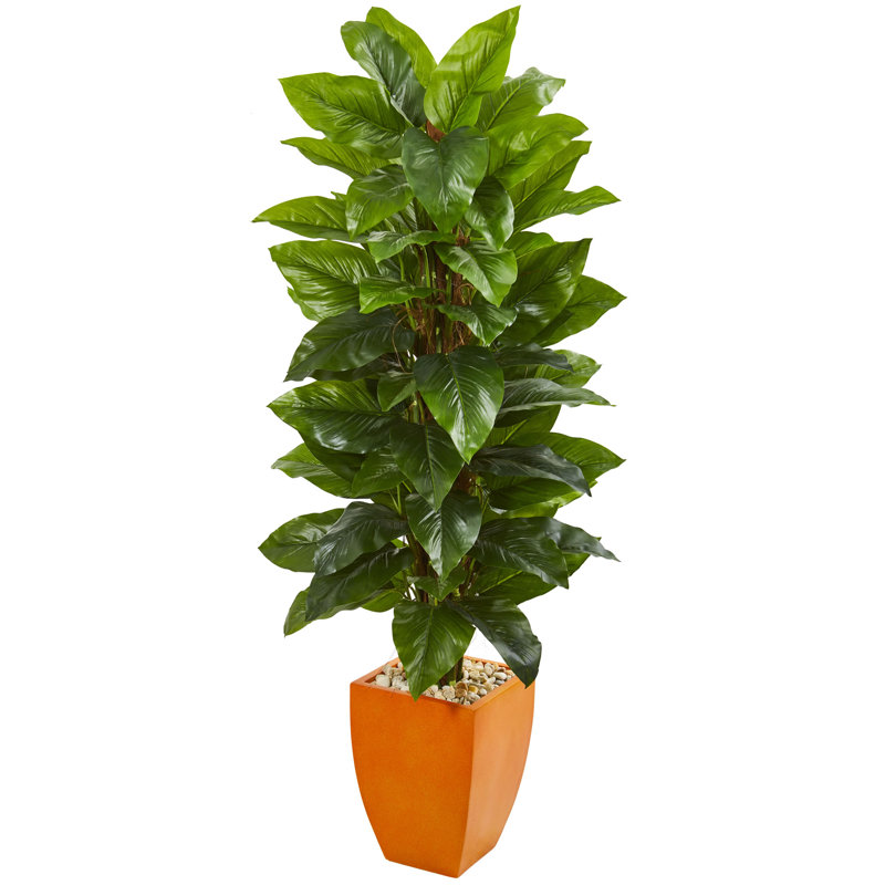 Arbre de philodendron artificiel 50,5" en pot de fleurs
