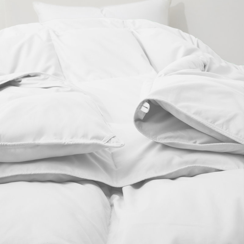Lightweight Summer Duvet Insert Down Blanket, White, King Comforter