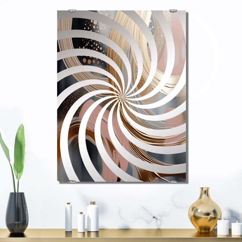 Fyfe - Décoration murale miroir formes abstraites, 32 po x 24 po