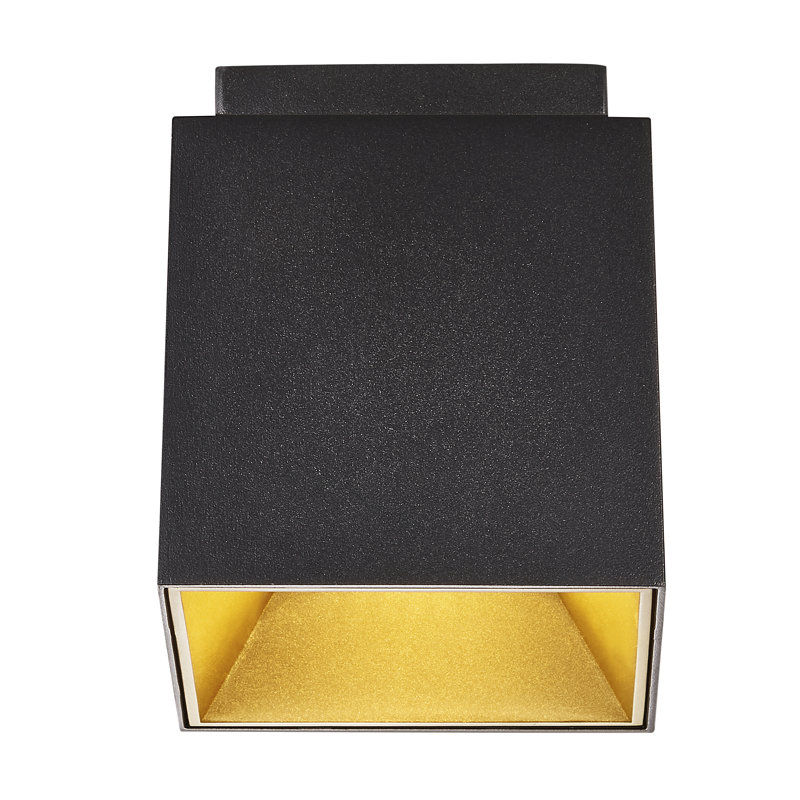 Ethan Flush Mount, Black, Black
