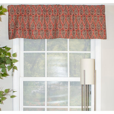 Furst Cotton Blend Paisley Tailored Window Valance
