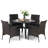 Leonard 4 - Person Patio Dining Set with Round Table , Cushions Included
