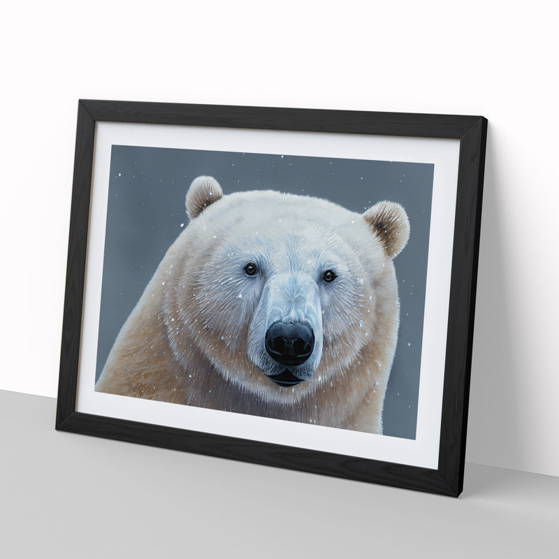 Spectacular Polar Bear - Framed Print, Black Frame, 46cm H x 64cm W