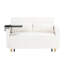 Velours côtelé beige avec lit, plateau de table mobile et 2 sièges pour soirées cinéma, divertissement de 105,79 lb-1771229732