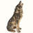 Howling Wolf Garden Statue