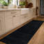 Tapis uni uni noir chiné lavable à la machine-1013412918