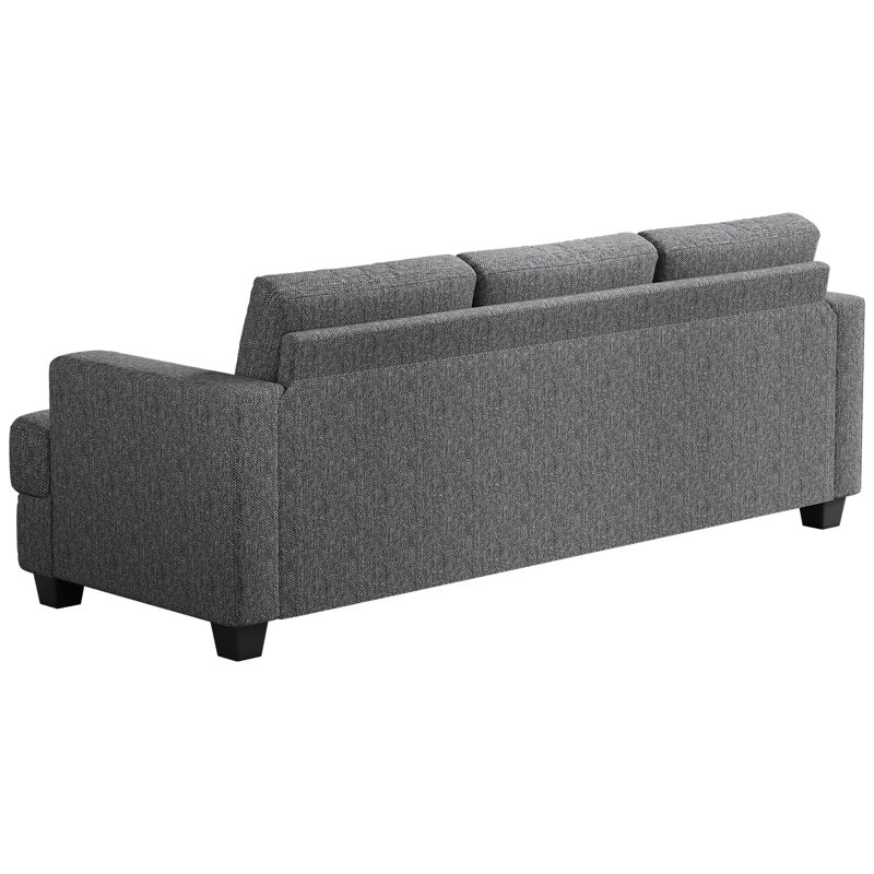 Canapé rembourré Brooklington, Polyester gris clair