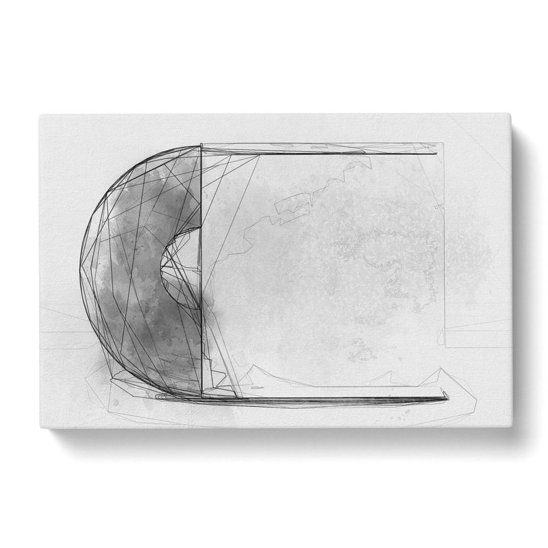 Vinyl Record In Abstract - Wrapped Canvas Painting, 50cm H x 76cm W x 3cm D