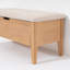 Banc Oslo en chêne blanc américain 35 po – Tissu Riely
