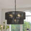 Luminaire suspendu tambour en rotin 5 niveaux-1825569392