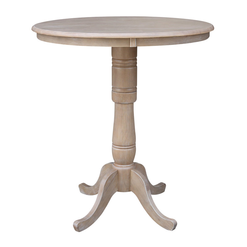 Mosteller Solid Wood Dining Table, Washed Gray Taupe, 42" H x 36" W x 36" W