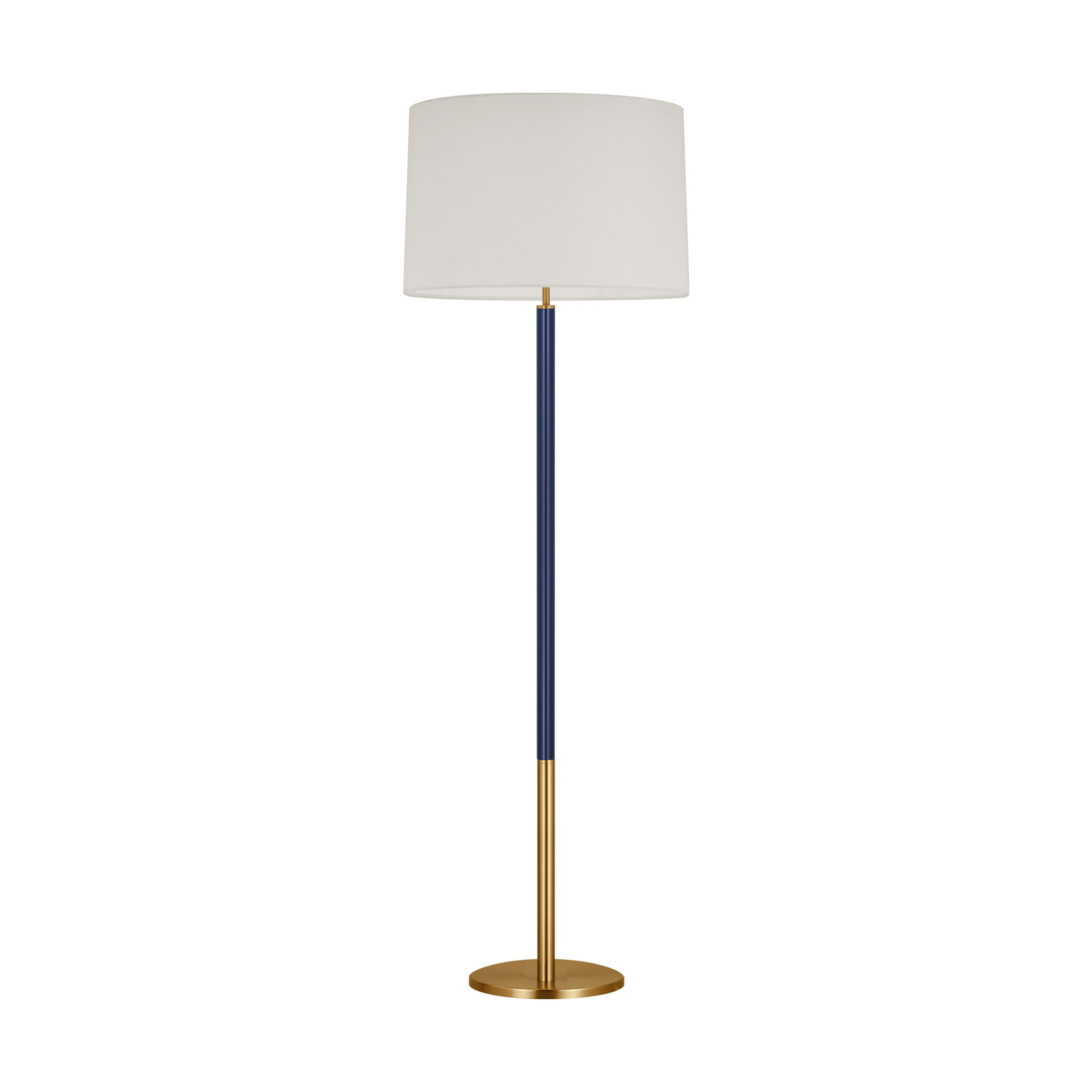 61.88'' Dimmable Floor Lamp, Burnished Brass Navy