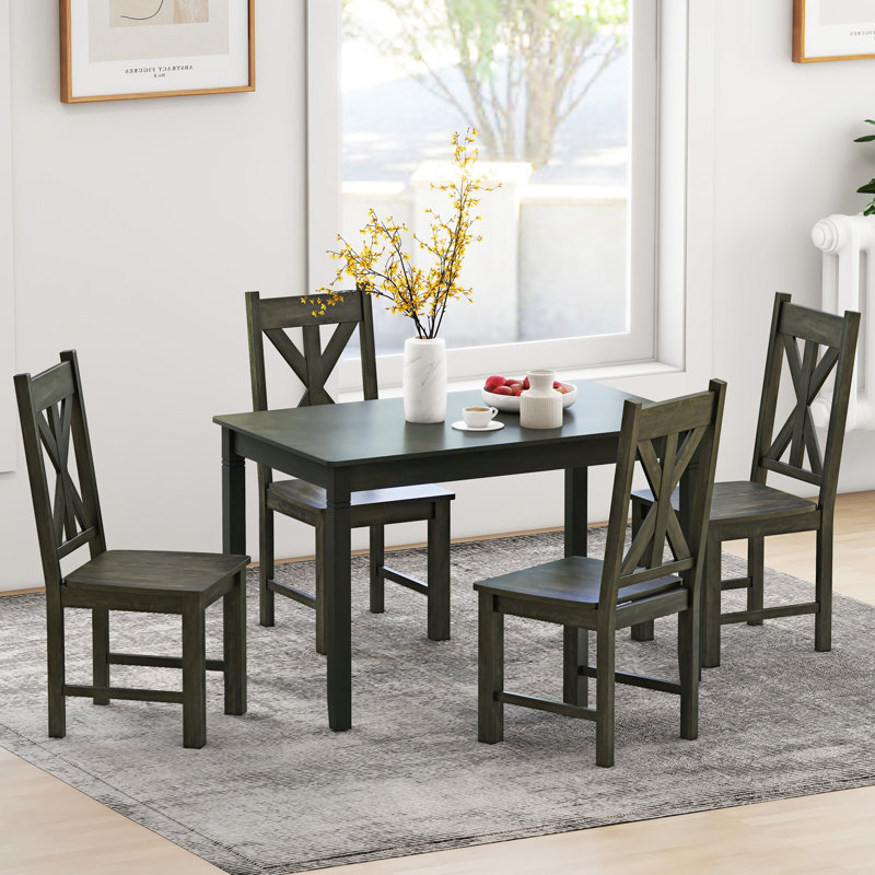 Cann 44cm H Solid Wood Side Chair in Grey