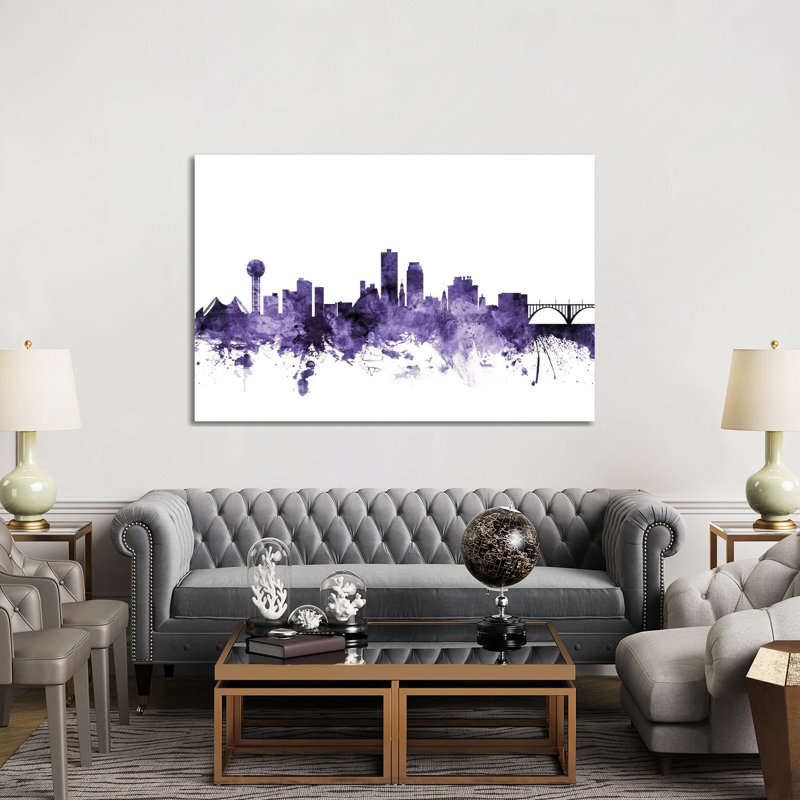 Knoxville, Tennessee Skyline by Michael Tompsett - 1 Piece Wrapped Canvas Wall Art, 152.5 cm H x 101.5 cm W