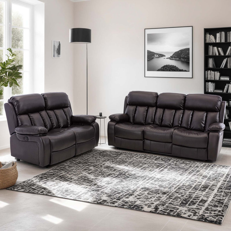 Electric Reclining Living Room Sets, Brown