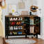 Armoire à chaussures moderne avec éclairage à DEL et tablettes réglables-630475314
