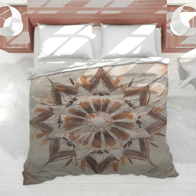 Textured Mandala Art Comforter, Twin Extra Long