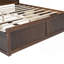 Lit plateforme très grand en bois avec tête de lit multi-rangements, USB et tiroirs, couleur bois antique-1672326535